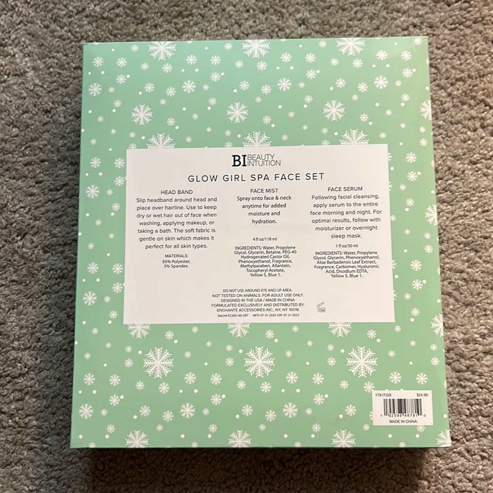 Beauty intuition glow girl soa face set green tea headband face mist serum - Picture 2 of 2